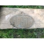 Vintage Cast Iron Albion Plaque / makers badge