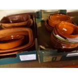 2 boxes of terracotta kitchenware