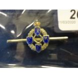 Silver REME sweetheart brooch