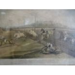 3 vintage prints of Aylesbury steeple chase after paintings by F. C. Turner (75 x 55)cm