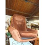 Retro Vintage Swivel Tub Chair for reupholstery