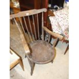 Vintage Penny Seat Stick back armchair