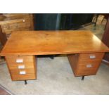 Retro 1970s office desk 27 x 56 inches 28 inches tall