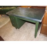 Retro vintage industrial Green Steel Office Desk 4ft wide 30 inches deep 30 inches tall
