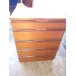 Retro Avalon 5 Draw Chest 2 ft wide 32 inches tall