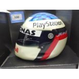 Sports models Jean Alesi helmet from 1998 season, believed 1:2 scale, with signature