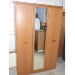 Alstons 2 Door Wardrobe with central mirror 45 inches wide 73 inches tall