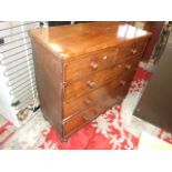 Victorian Mahogany 2 short over 3 long Chest of Drawers