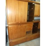 Huge Retro Swedish Display / Wall Unit ( 5 pieces ) remove top base is giant tv stand 100 inches