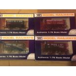 4 Dapol model railways 00 gauge 1.76 scale trucks all limited edition with certificates boxed all