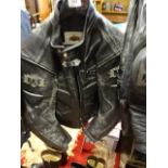 Bikers leather jacket and trousers