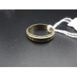 9ct gold and silver ring, 2.5g gross