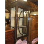 Edwardian Mahogany Display Cabinet 51 inches tall 23 inches wide