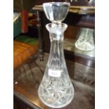 Lead Crystal Decanter with original stopper 12 inches tall no chips or damage from a country estate