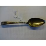 Silver serving spoon 9" long, London 1802 70g