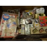 2 boxes of various vintage matchboxes, some in original seal