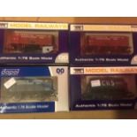 4 Dapol model railways 00 gauge 1.76 scale trucks boxed