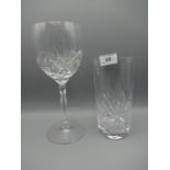 Selection of glass to include tumblers, wine glasses and pots