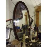Edwardian Mahogany Framed Oval Mirror