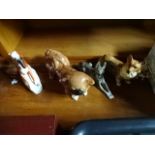 Quantity of dog ornaments including USSR dog plus small quantity of brass