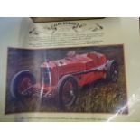 Collection of around 10 reproduction car and tobacco posters