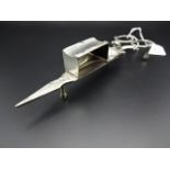 Silver candle snuffer / wick cutter, Birmingham 1897