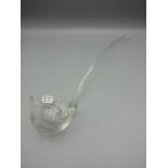 40cm long glass ladle, plus duck jug and tumblers