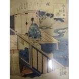 8 vintage oriental erotic art drawings on rice paper (32 x 23)cm