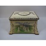 Shelley late Foley lidded casket pot ' Festival of empire' depicting Julius Caesar planning an