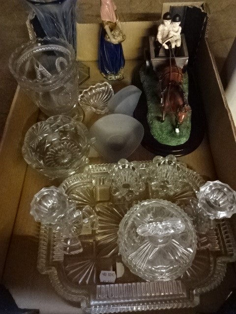 Box of mostly glassware