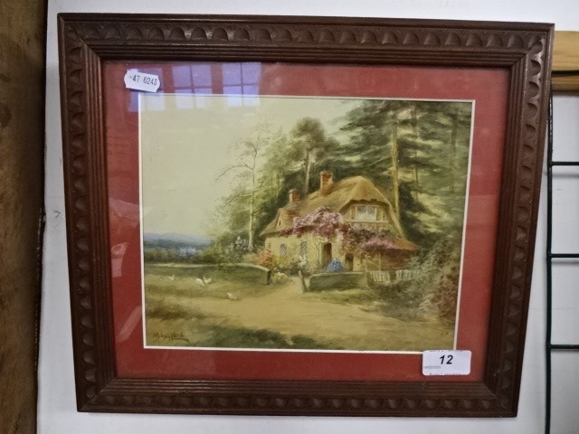 M Gozzard watercolour 'Rural cottage', signed (35 x 28) - Image 2 of 4