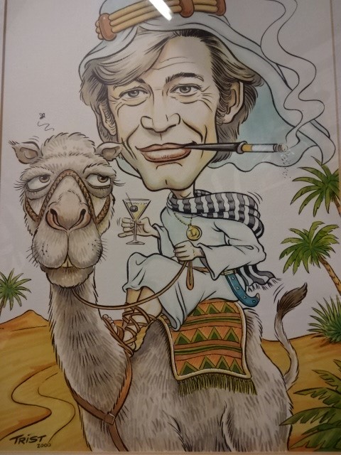 Geoff Tristram (TRIST) original caricature drawing of Peter o'Toole as Lawrence of Arabia. This is