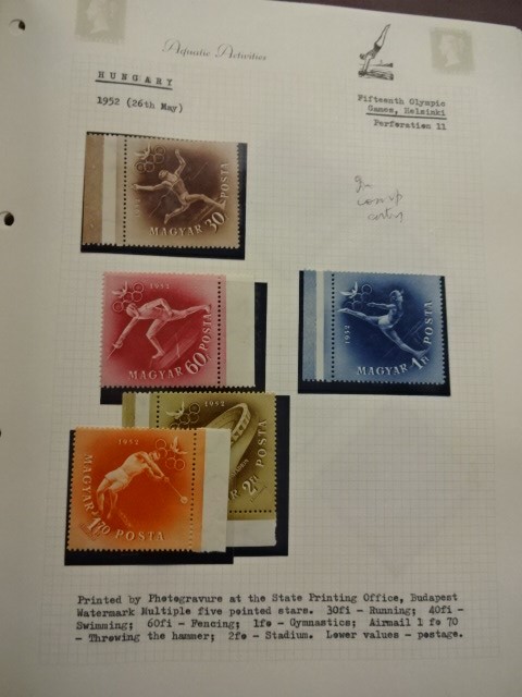 2 folders of stamps relating to the Olympics and Aquatic activity's - Image 8 of 8