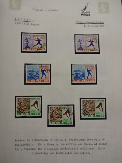 2 folders of stamps relating to the Olympics and Aquatic activity's - Image 7 of 8