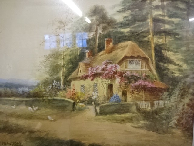 M Gozzard watercolour 'Rural cottage', signed (35 x 28)