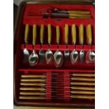 Sanan wood handled boxed cutlery set