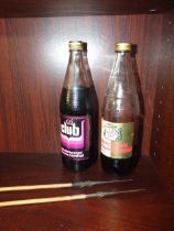 2 Vintage Bottles of Club & Canada Dry Blackcurrant Cordials ( SOLD AS A DISPLAY / COLLECTORS ITEM )