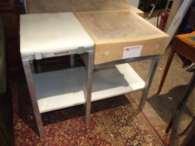 Small Butchers Block on alloy stand ( butchers shop clearance ) block size 2ft x 2ft