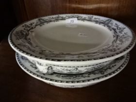 Pair of antique hot water dishes by B & H