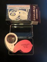 Pink LED Jewellers Loupe 40 x 25 mm new boxed