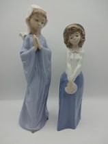 2 Lladro Nao figures, 27cm and 24cm