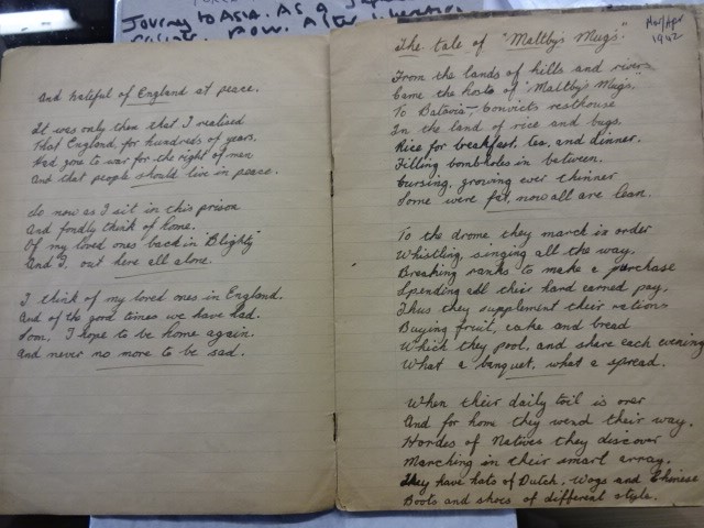 A 1941 Diary of a RAF member of an expeditionary force on a journey through Asia as a Japanese P.O.W - Image 7 of 8