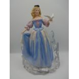 House of Faberge, Franklin Mint 'Princess of the ice palace' with glass stand, 30cm tall