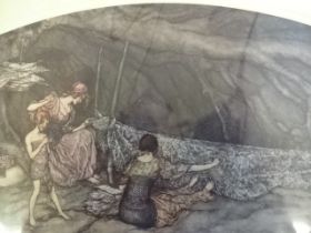 Arthur Rackham print from Peter Pan circa 1912 (45 x 60)cm