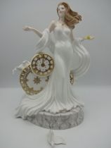 Royal Worcester 'Millenia' figure, limited to 1000. (bird has broken away from hand and needs