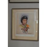 Framed and Signed print - Lester's Return by Peter Deighan. signed by Artist and Lester Piggott in