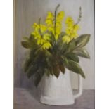 Oil on Board still life of flowers (34 x 44)cm, plus winter scene signed Morley (70 x 60)cm