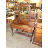 Edwardian Inlaid / Painted Design Dressing Table and matching pot cupboard