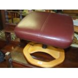 Palmero Burgundy Footstool