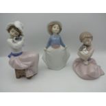 3 Lladro Nao figures, all between 13 and 17cm incl "My Puppy Love"